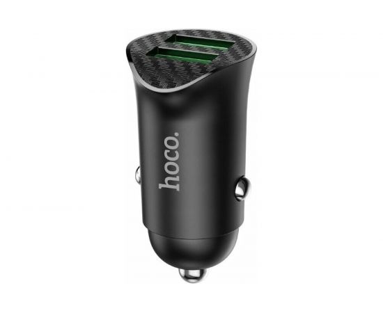 Автомобильная зарядка Hoco Z39 QC3.0, два порта USB, 18 Вт, черный 796498 – изображение 25