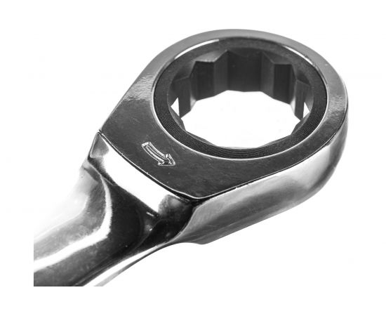 Двусторонний накидной ключ HORTZ 20х22 трещотка, хром HOR 118859 – изображение 3