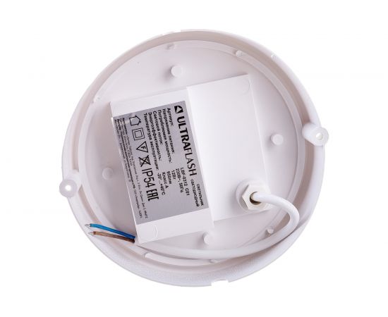 Влагозащищённый LED светильник Ultraflash LBF-0312 C01 12Вт, IP54, 220В, круг 13105 – изображение 3