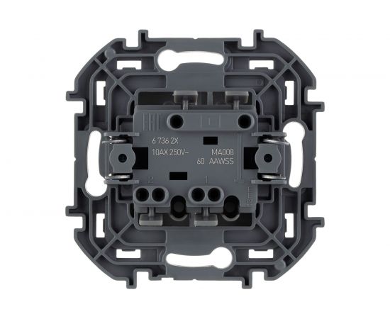Двухклавишный выключатель Legrand - INSPIRIA - 10 AX - 250 В - антрацит 673623 – изображение 4