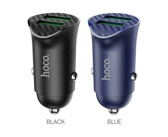 Автомобильная зарядка Hoco Z39 QC3.0, два порта USB, 18 Вт, черный 796498 – изображение 8