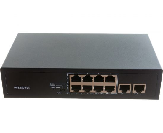 10 портовый POE Ethernet коммутатор Tantos TSn-8P10V 