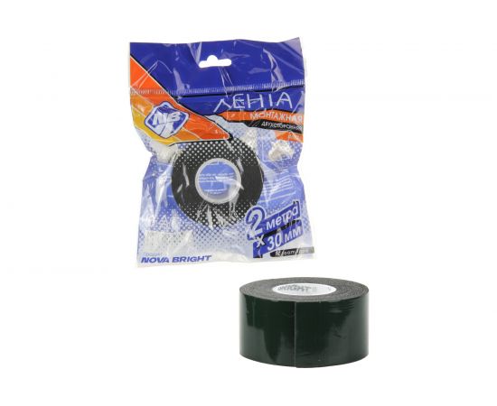 Двухсторонняя клейкая лента Nova Bright зеленый, 30 мм х 2 м 46671 