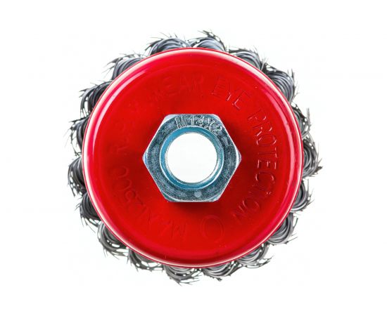 Щетка-чашка (75 мм; М14; крученая проволока) для УШМ vertextools 12200-075 