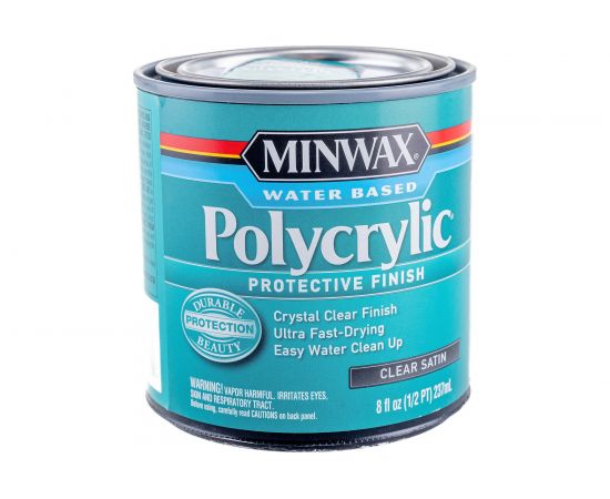 Защитное финишное покрытие Minwax Polycrylic Полуматовый 237 мл 23333 