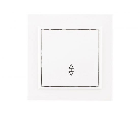 1-клавишный проходной выключатель EKF Минск, СП, 10А, белый, Basic SQERV10-025-10 