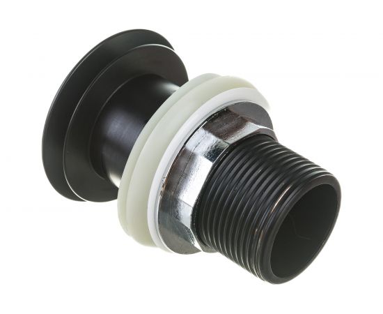 Донный клапан BELBAGNO с системой клик-клак, с переливом, черный BB-SAT-NERO 