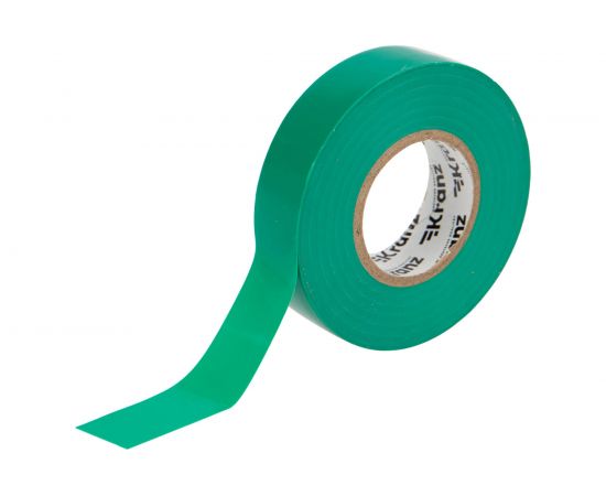 Профессиональная изолента ПВХ KRANZ 19 мм х 20 м, 0.18 мм, зеленая KR-09-2803 – изображение 2