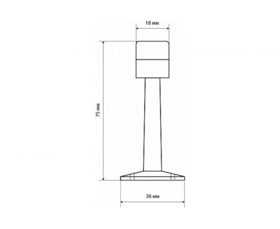 Дверной ограничитель Стандарт 3055 GP (европакет; прямой; золото) 11103 – изображение 2