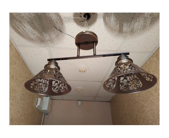 Люстра JUPITER LIGHTING ржа-2х60W E27 230V, 27 см-50.5 см-19 см MО 83-5046/2 – изображение 2