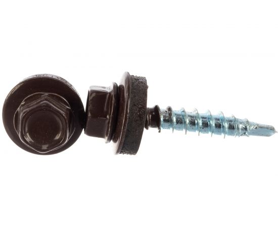 Кровельный саморез Госкреп 4,8х28 RAL 8017 коричневый шоколад 10 шт., подвес 2-0019010 – изображение 2