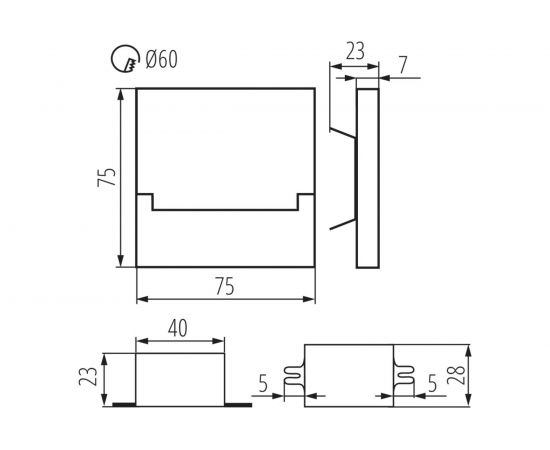 Подсветка ступеней лестницы KANLUX SABIK LED AC-WW 23802 – изображение 2