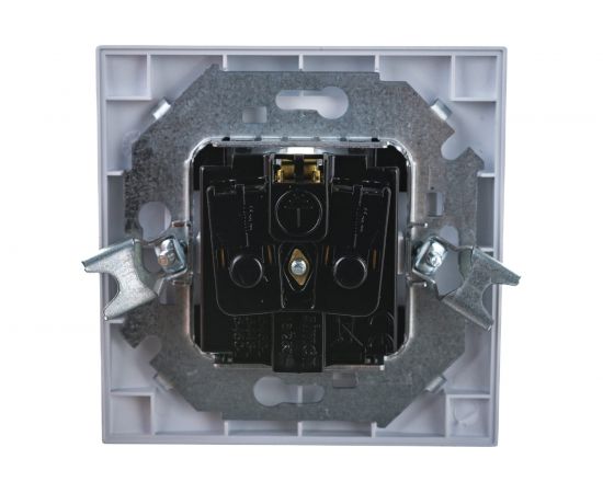 Розетка Simon с заземлением, Schuko, со шторками, с крышкой, IP44, 16А, 250В, алюминий 1590450-033 – изображение 2