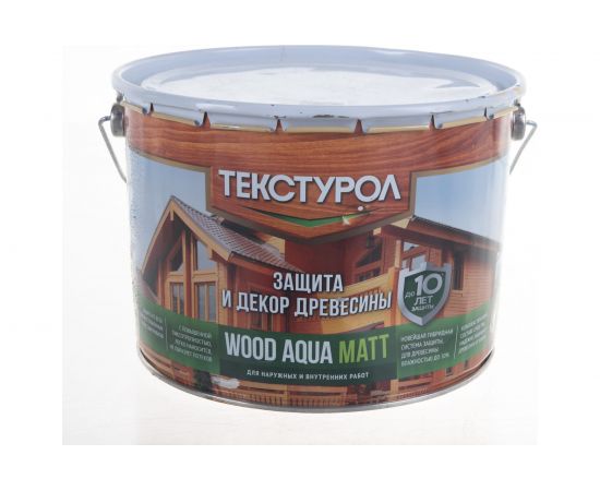 Деревозащитное средство на водной основе Текстурол WOOD AQUA MATT сосна 10л Лк-00008237 – изображение 2