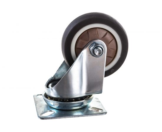 Колесо коричневая мягкая резина поворотное SCG25 50 мм MFK-TORG 7053050 – изображение 3