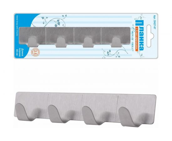 Планка с 4 крючками МУЛЬТИДОМ Стэнли стил длина 16 см DH27-97 – изображение 3