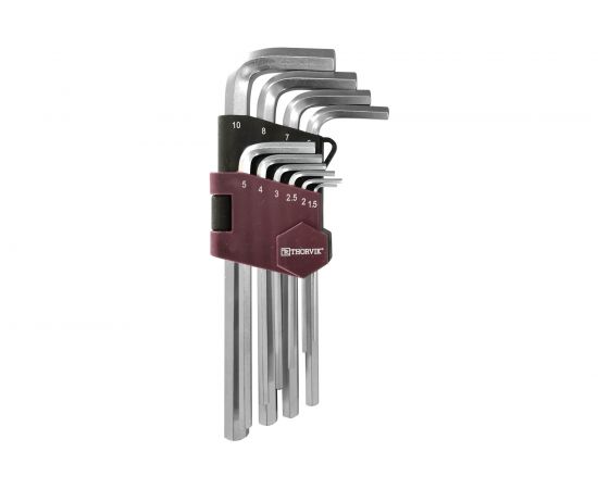 Набор торцевых шестигранных ключей Thorvik HK10S H1.5-H10, 10 предметов 53034 – изображение 4