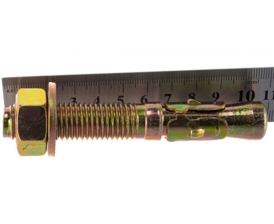 Клиновой анкер Зубр М16 x 105 мм, 10 шт, желтопассивированный 302032-16-105 – изображение 4