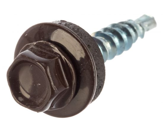 Кровельный саморез Госкреп 4,8х28 RAL 8017 коричневый шоколад 10 шт., подвес 2-0019010 – изображение 4