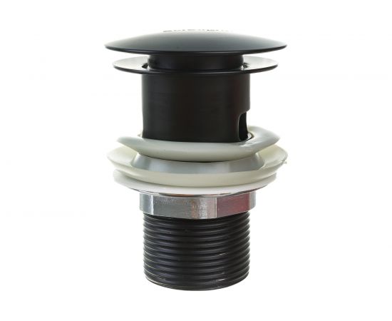 Донный клапан BELBAGNO с системой клик-клак, с переливом, черный BB-SAT-NERO – изображение 4
