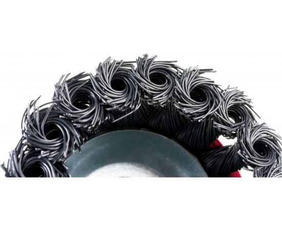 Щетка-чашка (75 мм; М14; крученая проволока) для УШМ vertextools 12200-075 – изображение 5