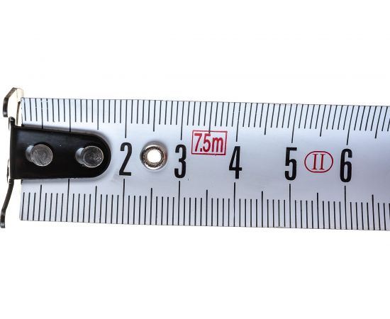 Рулетка с автостопом и магнитом Монтажник двусторонняя 7,5 м х 25 мм 603725 – изображение 6