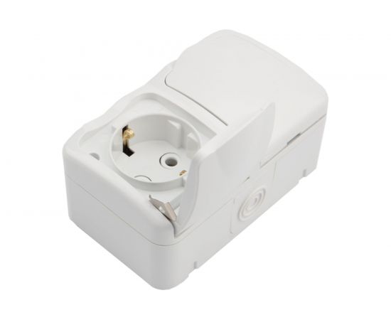 Двойная накладная розетка KRANZ горизонтальный блок с/з IP54 16А белая KR-78-0606 – изображение 8