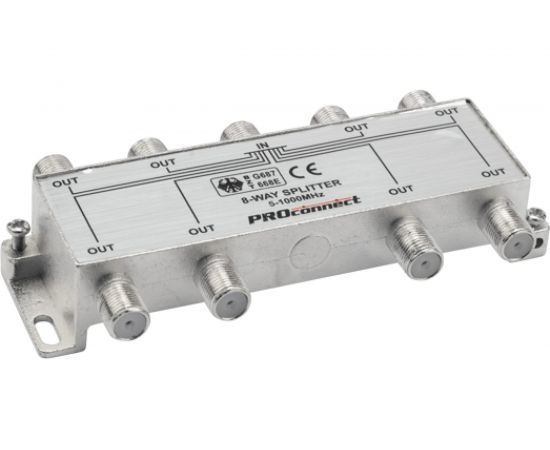 Делитель ТВ PROconnect на 8 выходов F разъём 5-1000 МГц 05-6025 