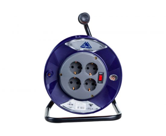 Удлинитель Партнер-Электро PowerLine 4 гн. с/з с выкл. ПВС 3х0,75 10A 30м UK204B-430DB 