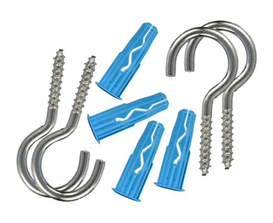 Крюк-шуруп ЕВРОПАРТНЕР Zn d4,1хL60 в компл. c дюбелем MULTI 8x32 4шт. MP 312 17 