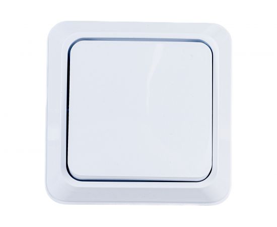 Выключатель Intro Quadro 10А-250В, IP20, открытая установка, без монтажной пластины, белый, Б0053899 