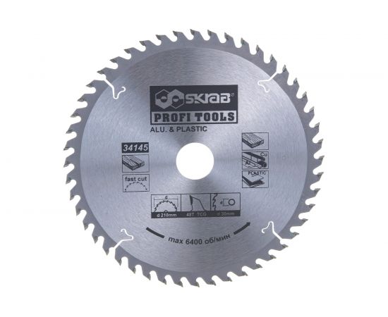 Диск пильный ALU+PLASTIC (210х30 мм; 48Т) SKRAB 34145 