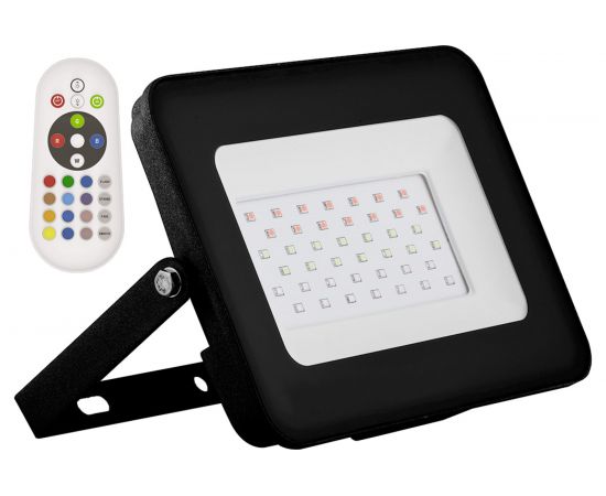 Светодиодный прожектор FERON 2835SMD, 30W RGB AC220V50Hz IP65, черный, LL-612 29702 
