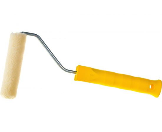Мини-валик РемоКолор малярный с рукояткой Велюр , ось 6мм, D15мм, 100мм, 06-4-911 