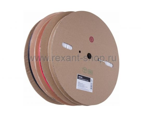 Термоусаживаемая трубка REXANT 8,0/4,0 мм, черная /бухта 100 м/ 49-0806 – изображение 2