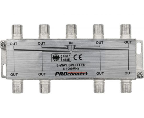 Делитель ТВ PROconnect на 8 выходов F разъём 5-1000 МГц 05-6025 – изображение 2