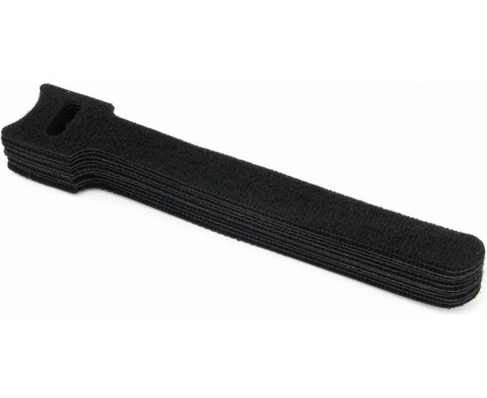 Хомуты-липучки Cablexpert на основе ленты Velcro 125x11 мм, черные, 12 шт. VT-125x11BK – изображение 2