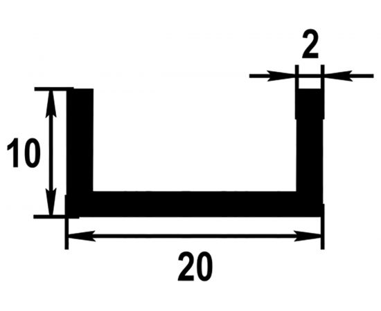 Профиль ГОСТ Швеллер Лука 10x20x10x2,0 мм, 2,0 м, Без окраса УТ000002499 – изображение 2