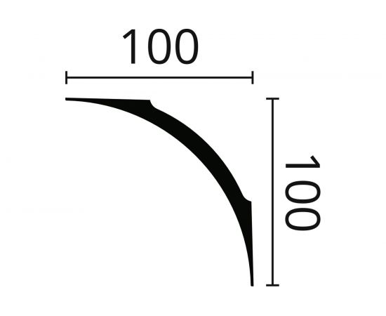 Карниз потолочный NOMASTYL (2000х100х100 мм) NMC NE4 – изображение 2