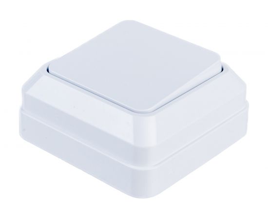 Выключатель Intro Quadro 10А-250В, IP20, открытая установка, без монтажной пластины, белый, Б0053899 – изображение 3
