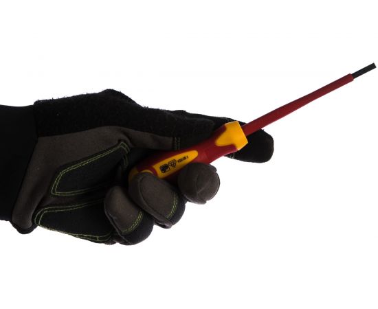 Диэлектрическая отвертка KENDO SL 4х0.8 мм, 100 мм, CrV 20404 00000073130 – изображение 3