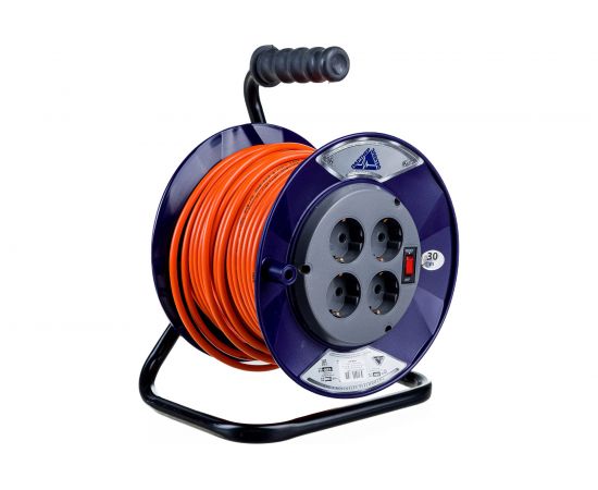 Удлинитель Партнер-Электро PowerLine 4 гн. с/з с выкл. ПВС 3х0,75 10A 30м UK204B-430DB – изображение 3