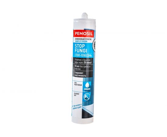 Силиконовый кислотный герметик Penosil Stop Fungi Silicone Sealant прозрачный, 310 мл H3709 – изображение 3