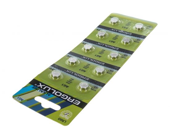 Батарейки для часов Ergolux AG 1 BL-10 AG1-BP10, LR60/LR621/164/364 14312 – изображение 4