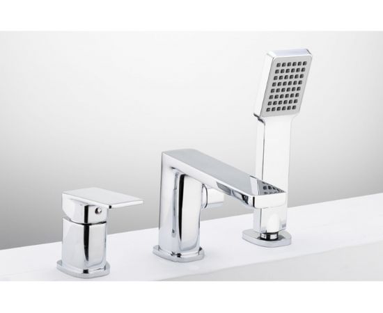 Смеситель для акриловой ванны FRAP 35к F1146 3 отверстия, б/отв. 537621 – изображение 6