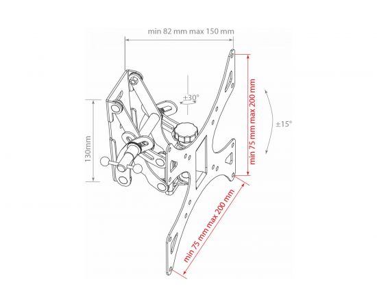 TV-кронштейн Arm media LCD-301 black 10009 – изображение 9