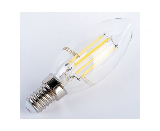 Филаментная диммируемая лампа REXANT Свеча CN35 7.5 Вт 4000K E14 604-088 