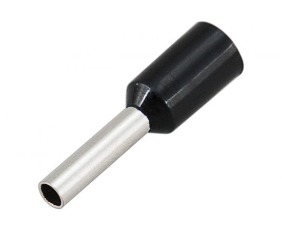 Штыревой втулочный изолированный наконечник REXANT F-8 мм 1.5 мм2, НШВи 1.5-8 черный 10 шт 06-0406-A 