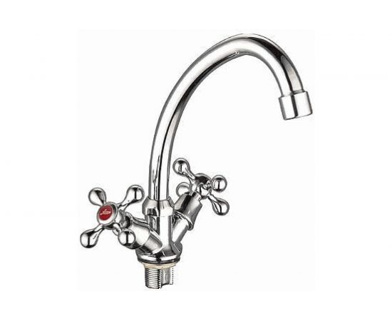 Смеситель для кухни LEDEME крест, гайка, керамика, силумин L4908 806940 