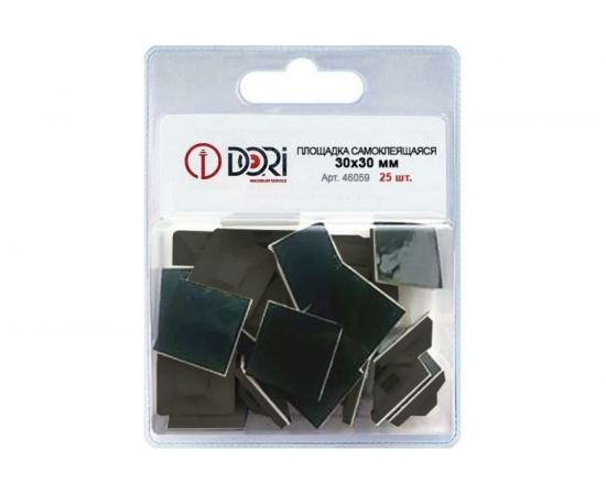 Самоклеящаяся площадка для крепления стяжек DORI 30x30 мм черная упаковка 25 шт 46059 